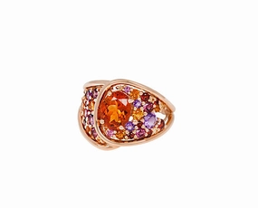 Multicolor gemstone ring