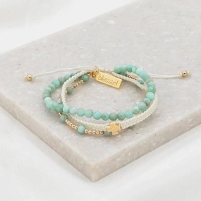 My Saint My Hero Amazonite Be Still Prayer Bracelet