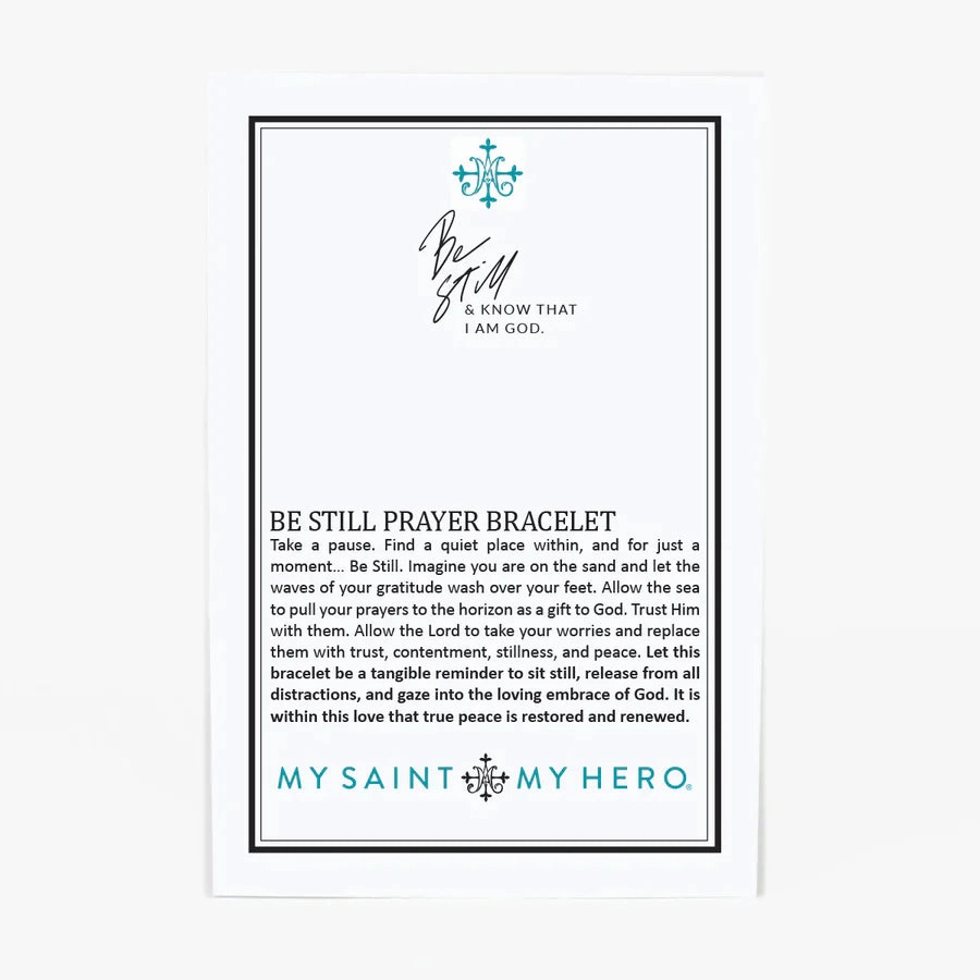 My Saint My Hero Amazonite Be Still Prayer Bracelet