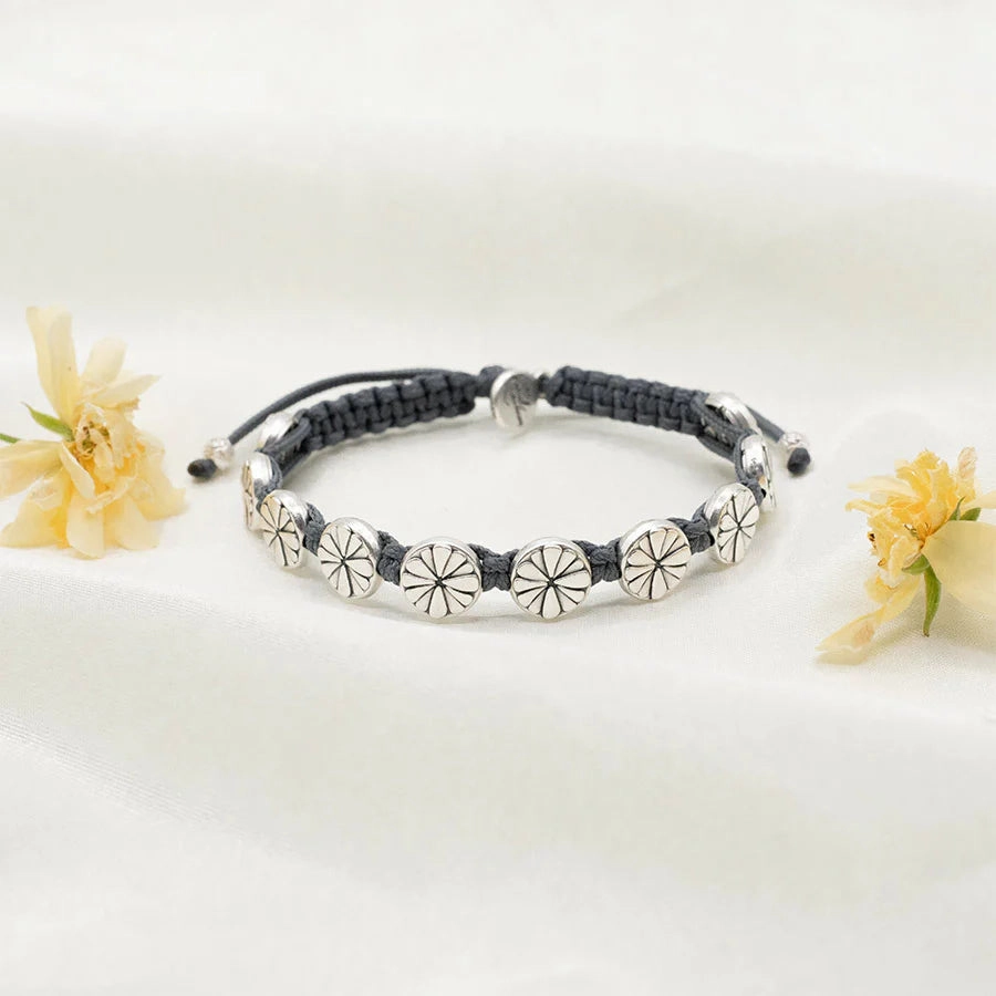 My Saint My Hero Be Kind Human Bloom Bracelet-Silvertone