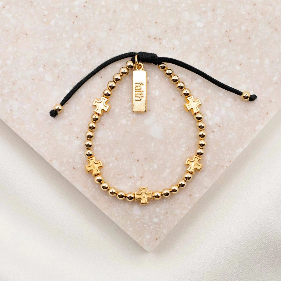 My Saint My Hero Faith Over Everything Beaded Bracelet