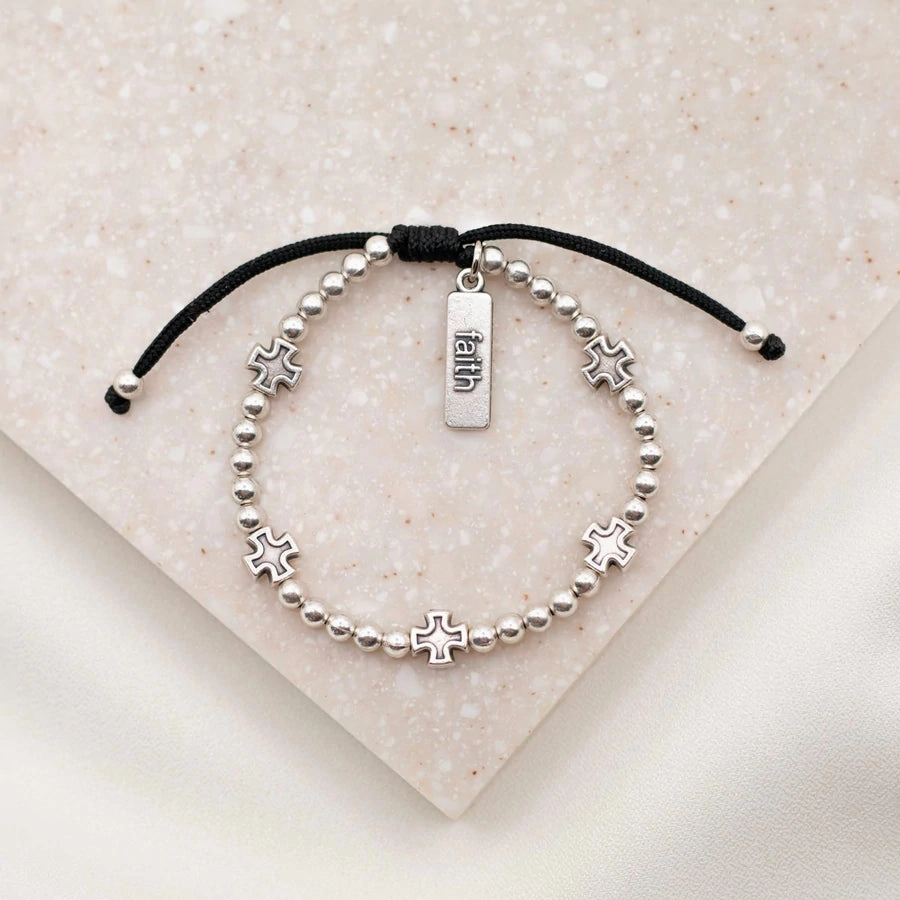 My Saint My Hero Faith Over Everything Beaded Bracelet