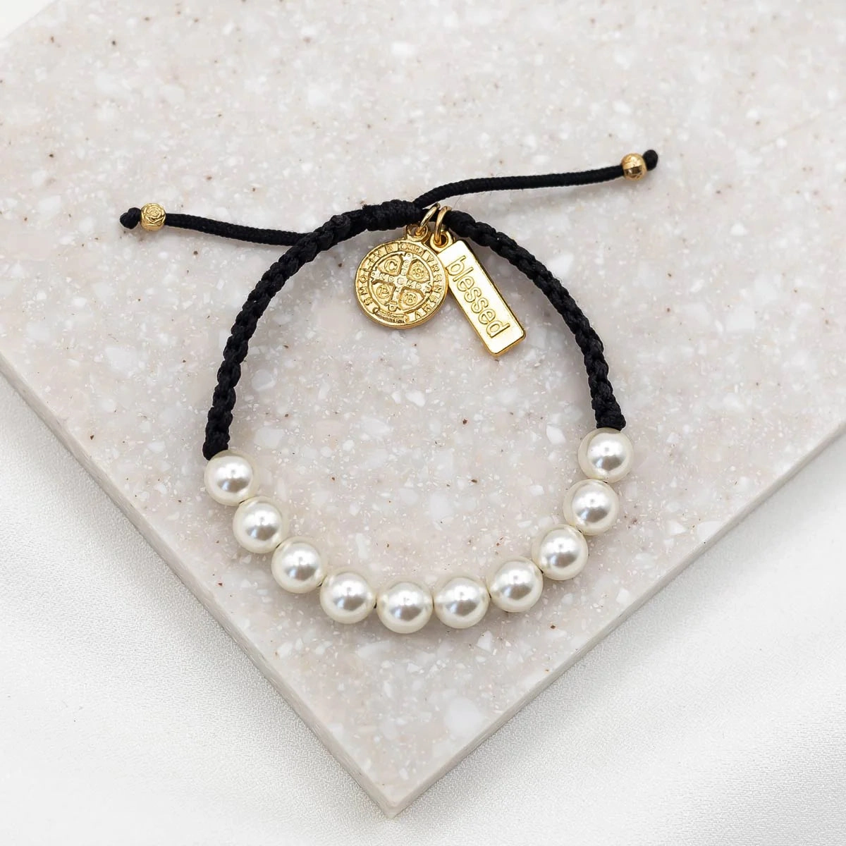 My Saint My Hero "She is Radiant" Pearl Crystal Bracelet