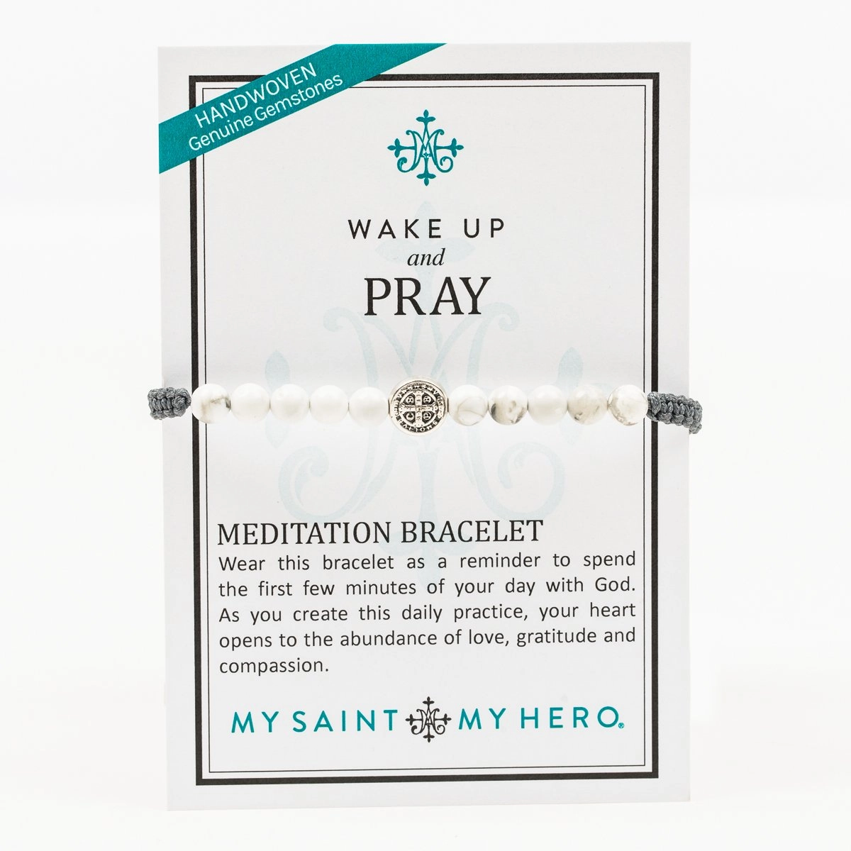 My Saint My Hero Wake Up and Pray Meditation Bracelet