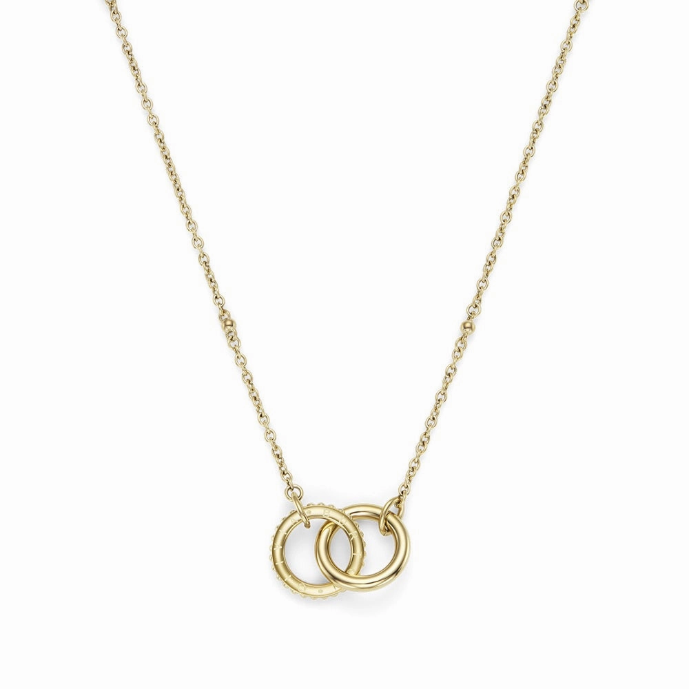 Olivia Burton Classic Amity Interlock Gold Plated Necklace 24100312