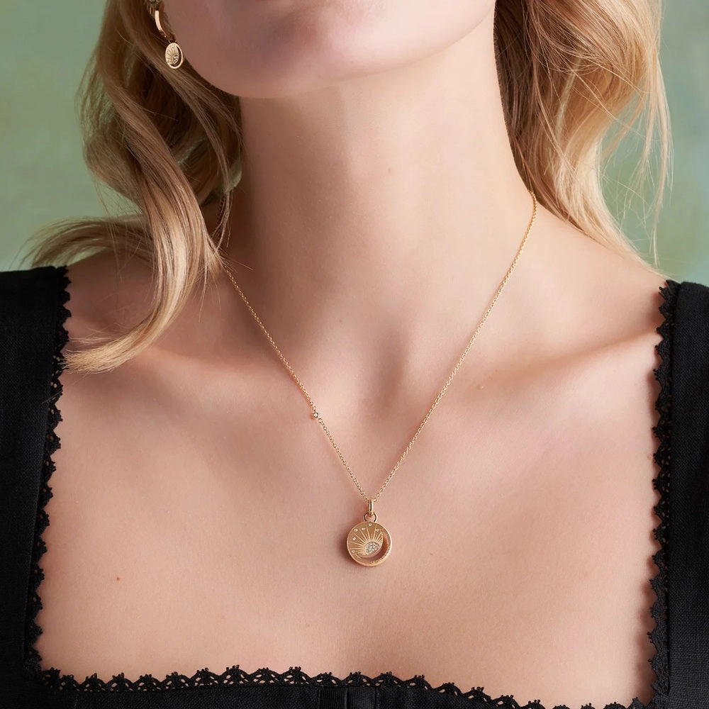 Olivia Burton Gold Celestial Sun and Moon Necklace 24100157