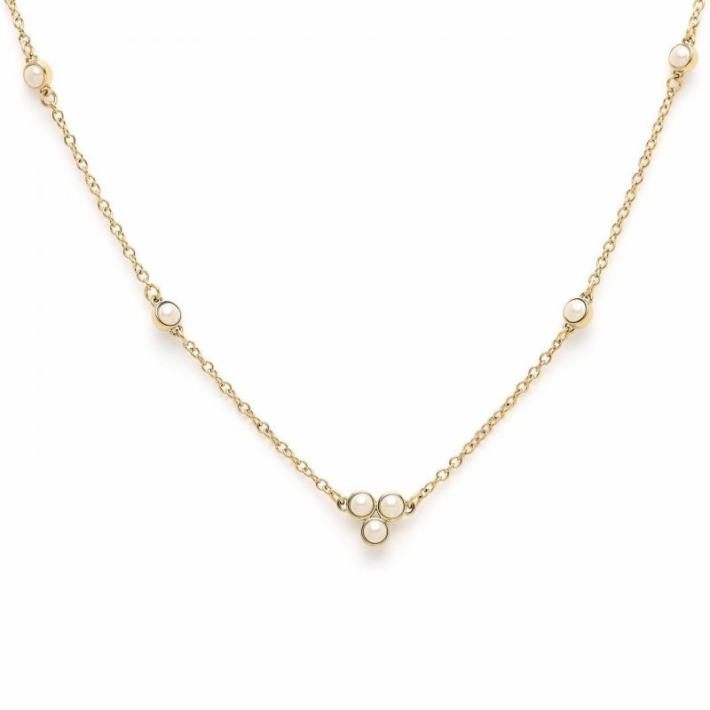 Olivia Burton Gold Peal Cluster Necklace 24100070