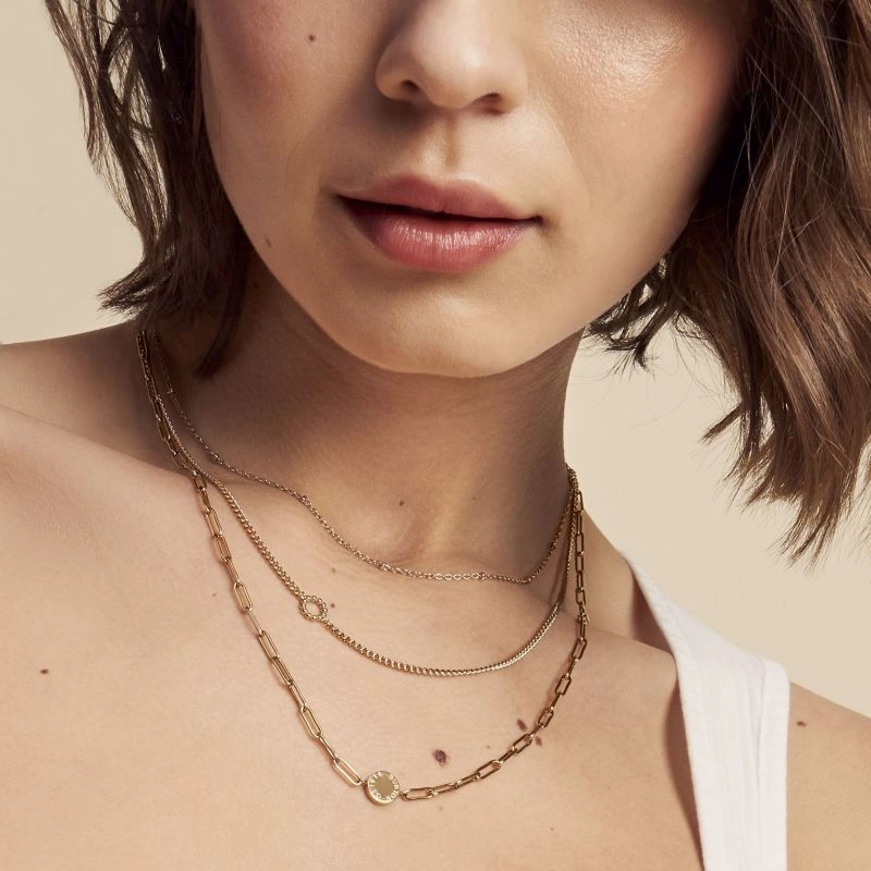 Olivia Burton Illusion Gold Stacking Necklace 24100074