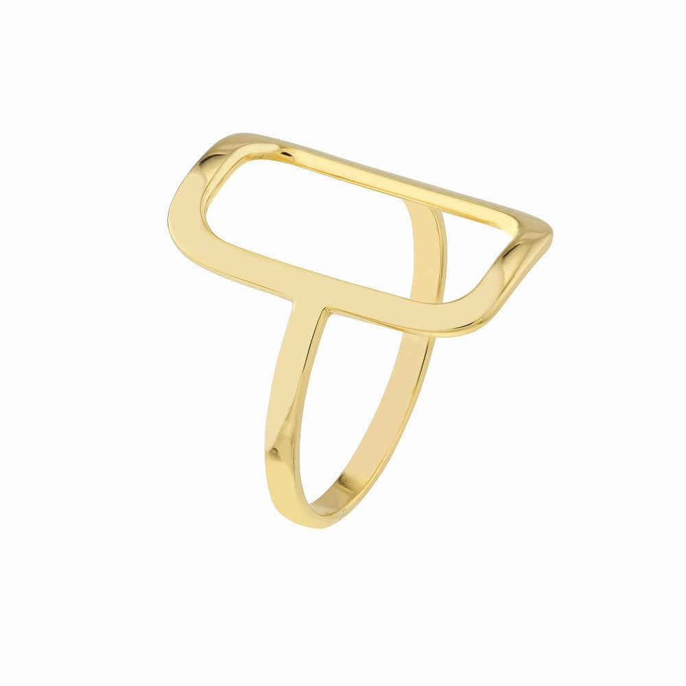 Open Paper Clip Link Ring