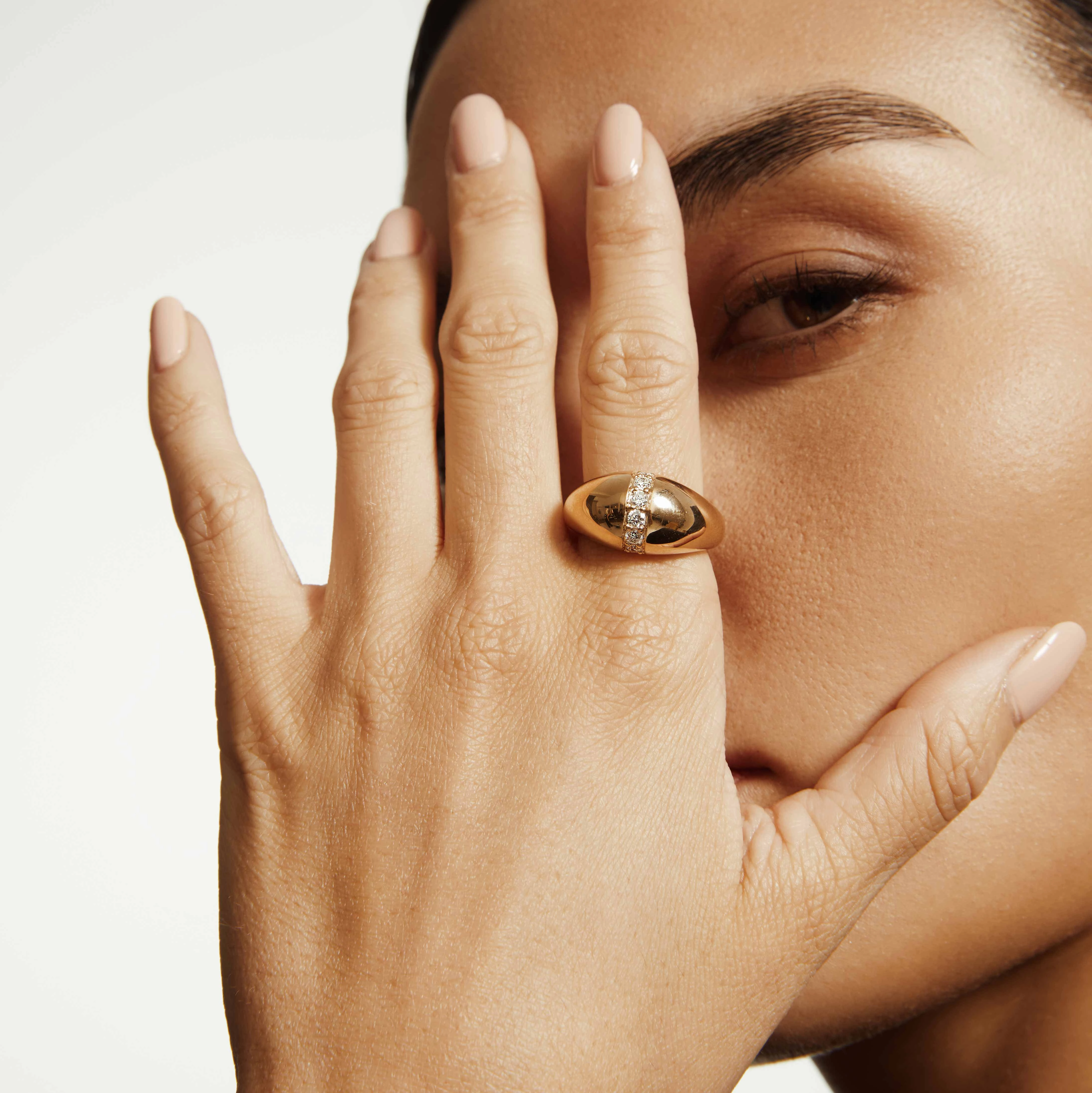 Orb Split Signet Ring F522