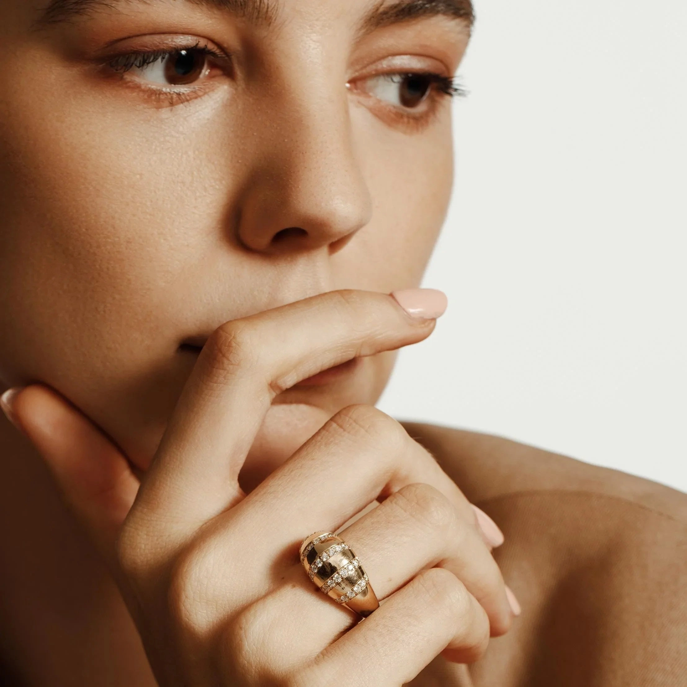 Orb Stripe Signet Ring F532