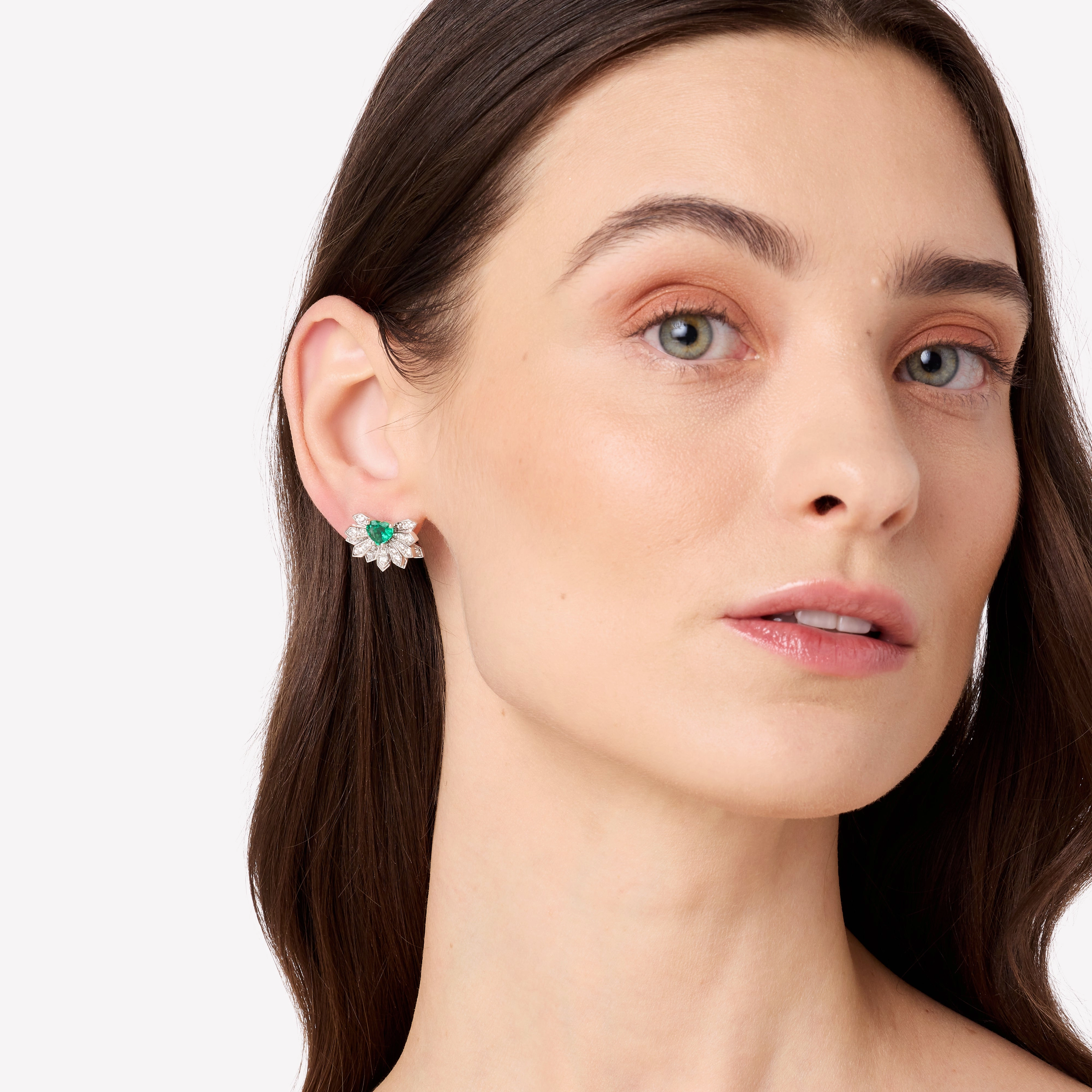 Penacho Earrings - Emeralds