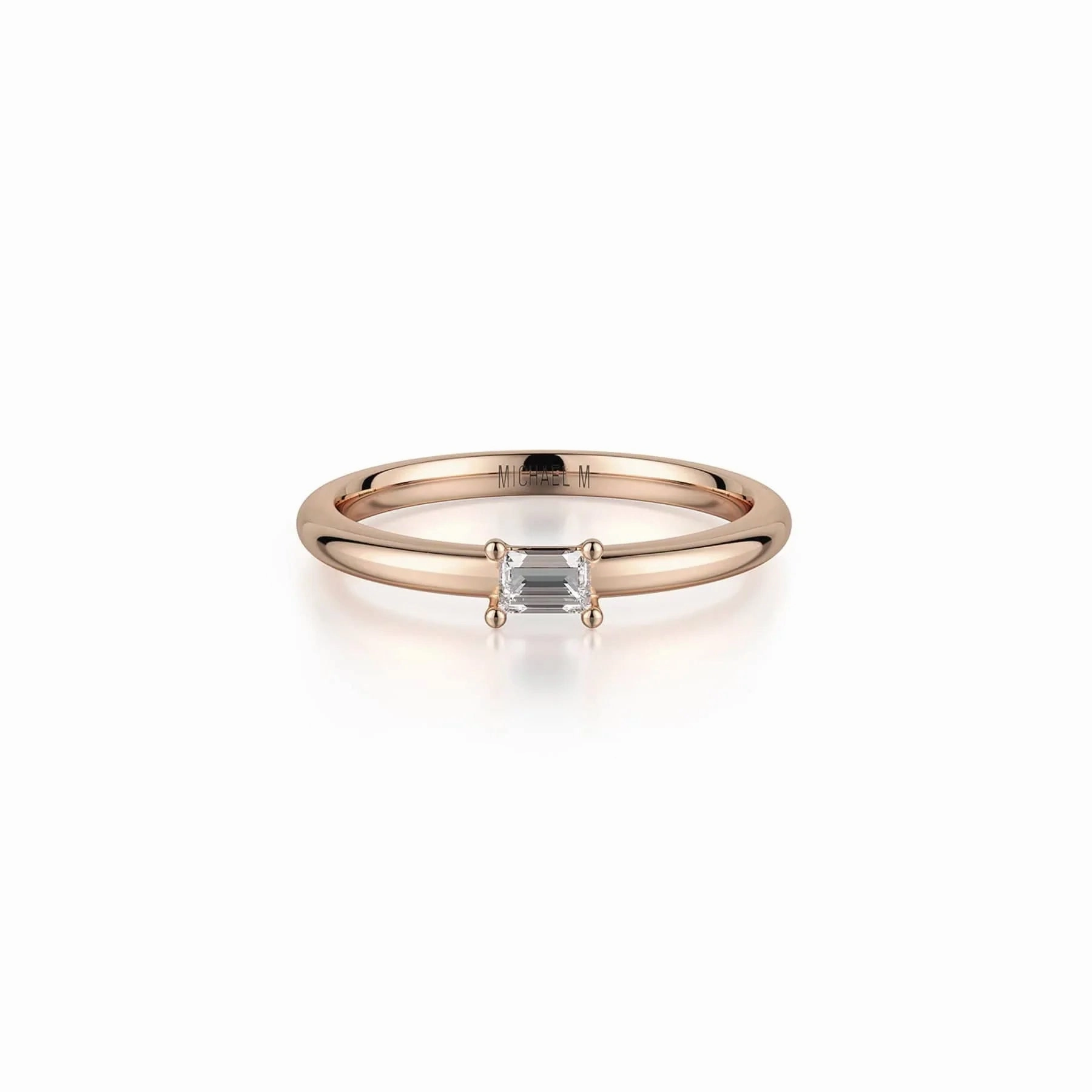 Petite Solitaire Diamond Ring B324-YG4