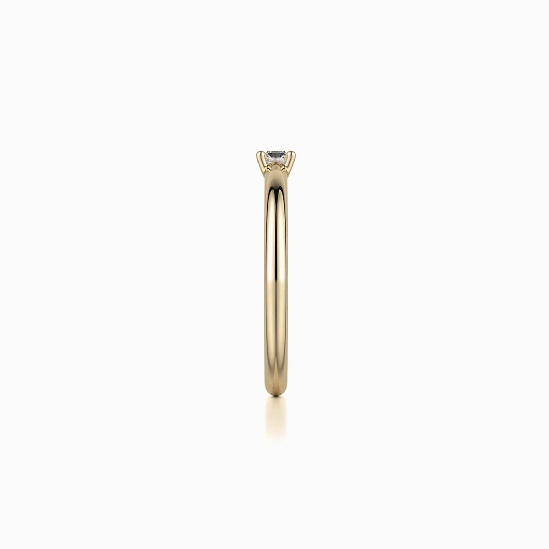 Petite Solitaire Diamond Ring B324-YG4