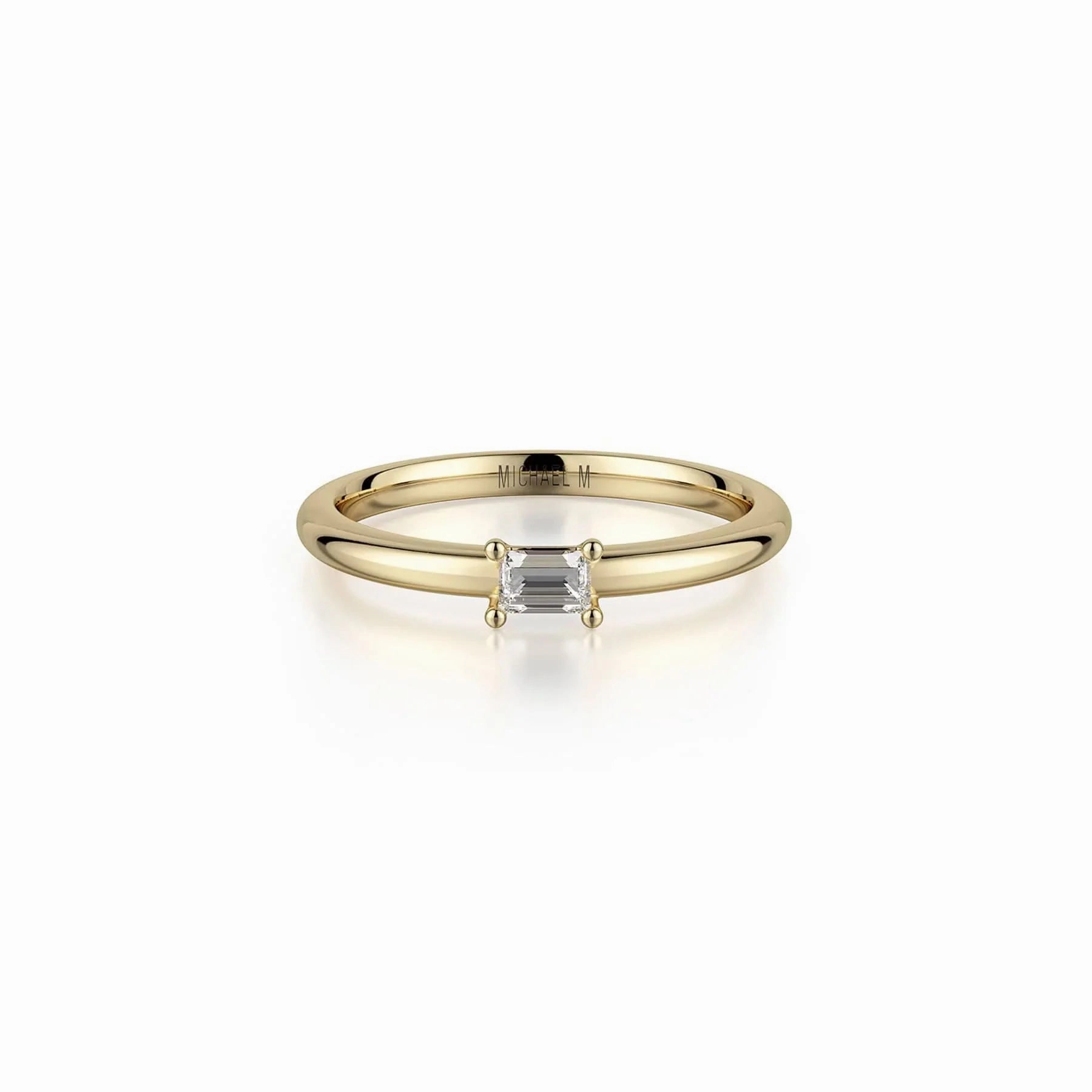 Petite Solitaire Diamond Ring B324-YG4