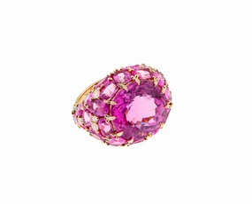 Pink tourmaline ring