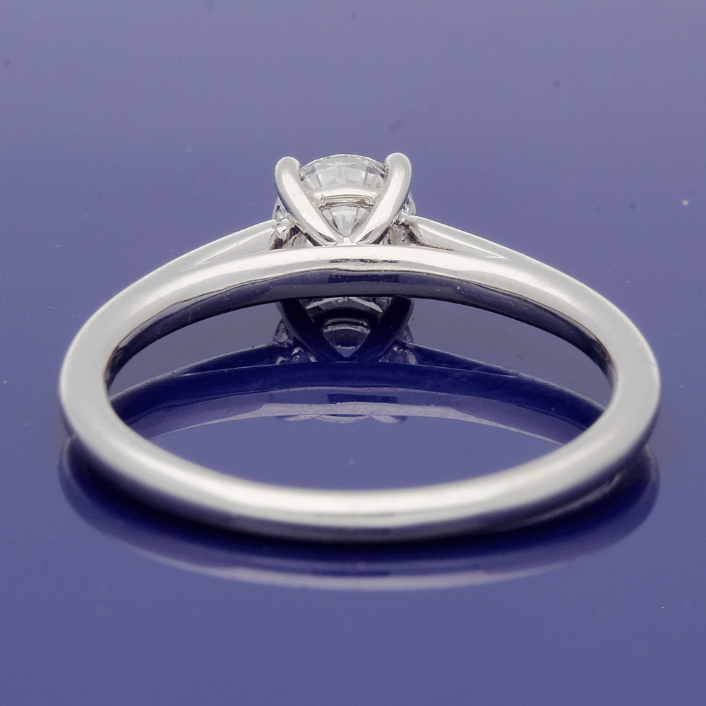 Platinum 0.50ct Certificated Round Brilliant Cut Diamond Solitaire Engagement Ring