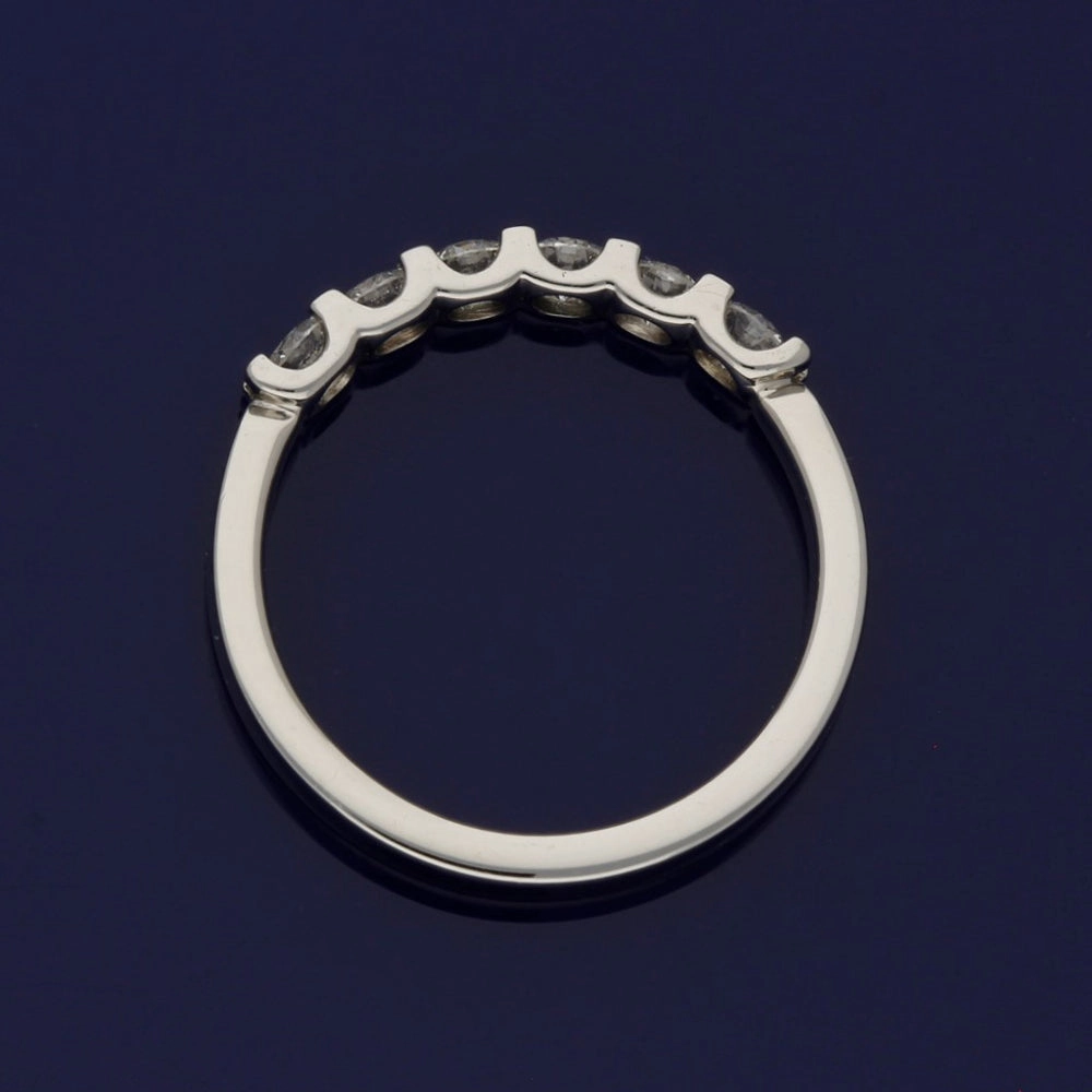 Platinum 0.66ct Diamond Half Eternity Ring - 3mm