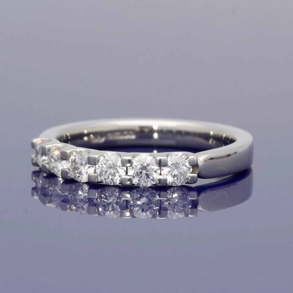 Platinum 0.66ct Diamond Half Eternity Ring - 3mm