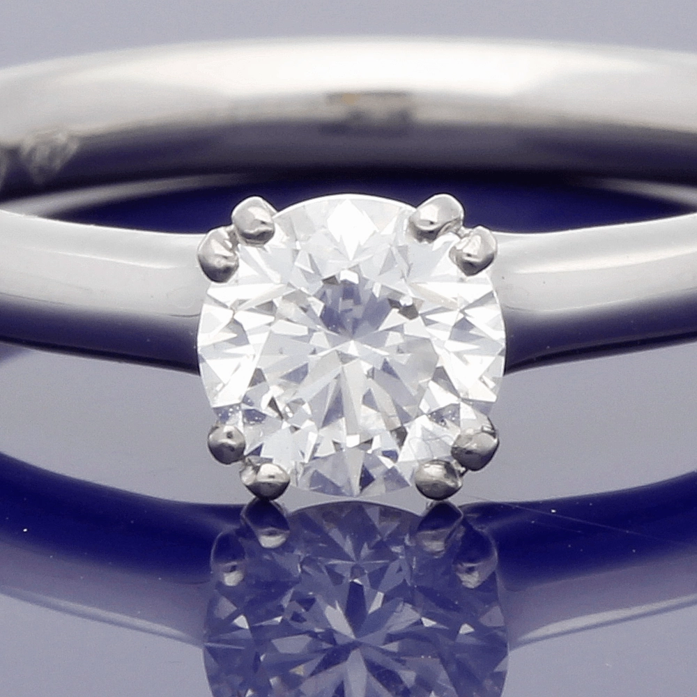 Platinum 0.70ct Certificated Diamond Solitaire Engagement Ring
