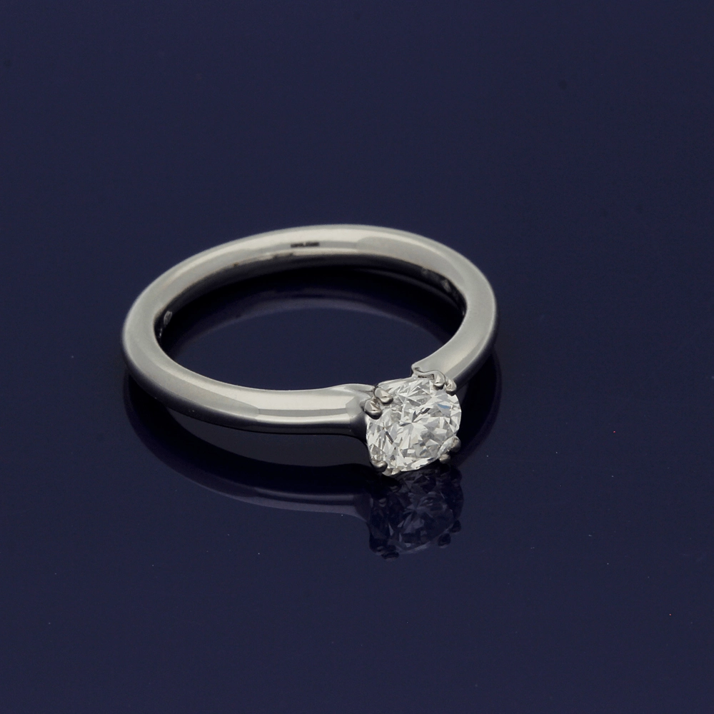 Platinum 0.70ct Certificated Diamond Solitaire Engagement Ring