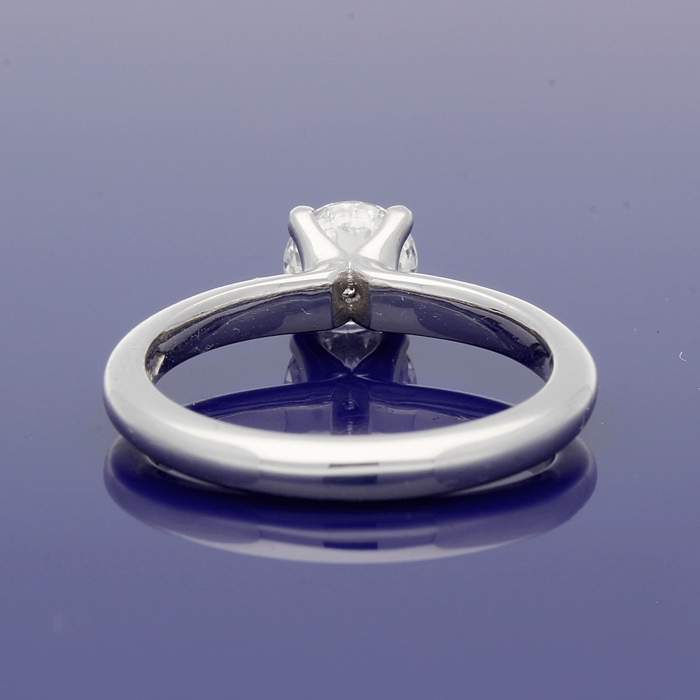 Platinum 0.70ct Certificated Round Brilliant Cut Diamond Solitaire Ring