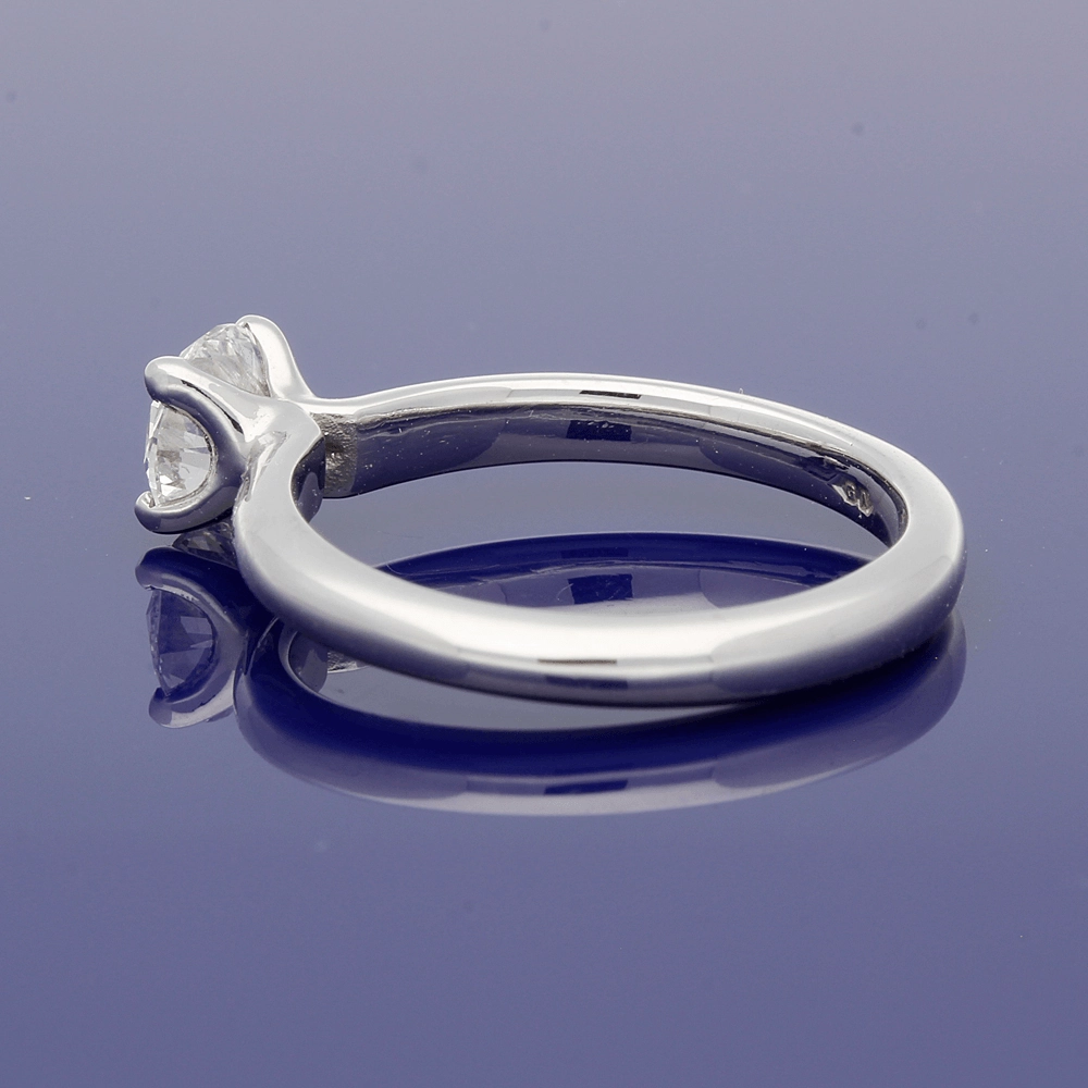 Platinum 0.70ct Certificated Round Brilliant Cut Diamond Solitaire Ring
