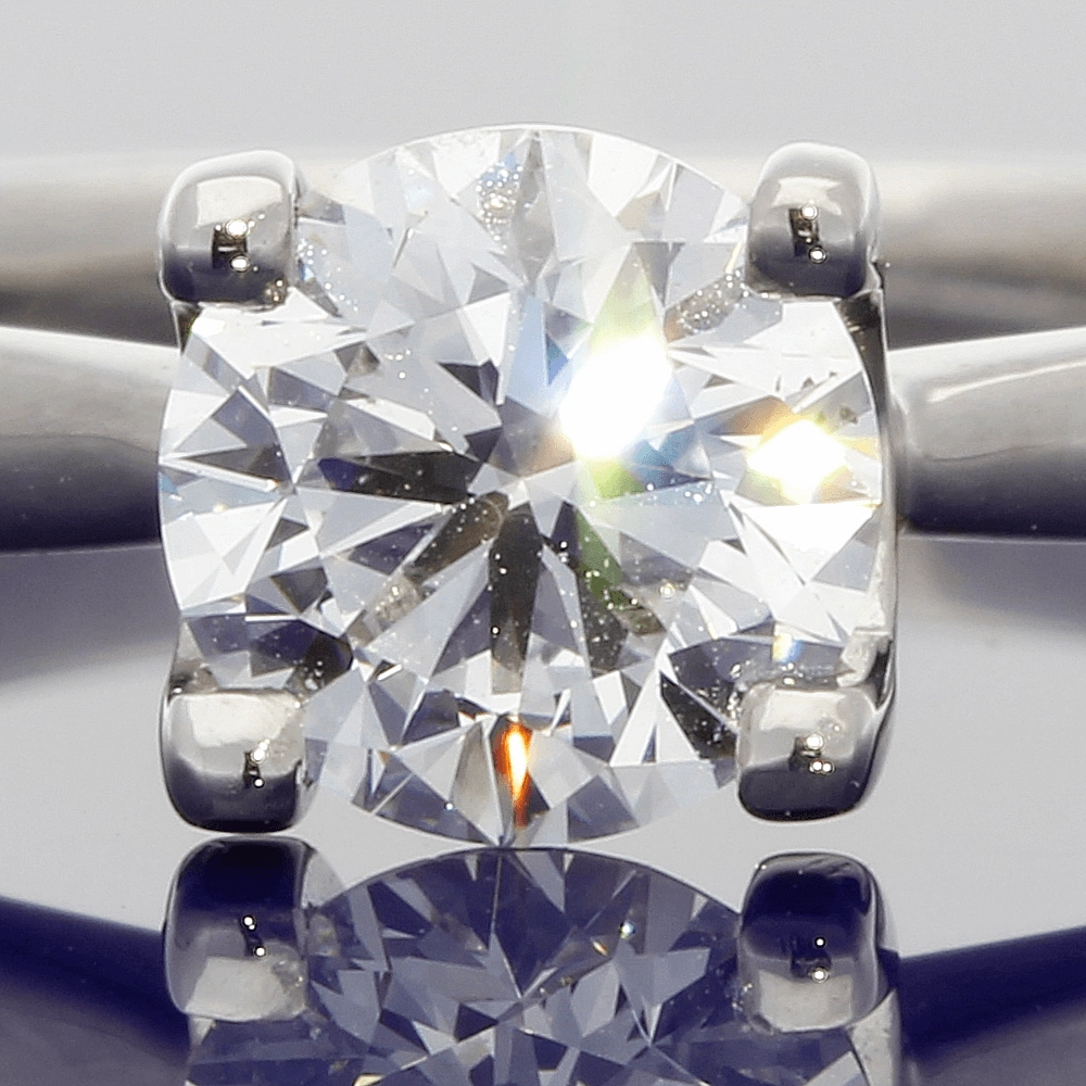 Platinum 0.90ct Certificated Round Brilliant Cut Diamond Solitaire Ring