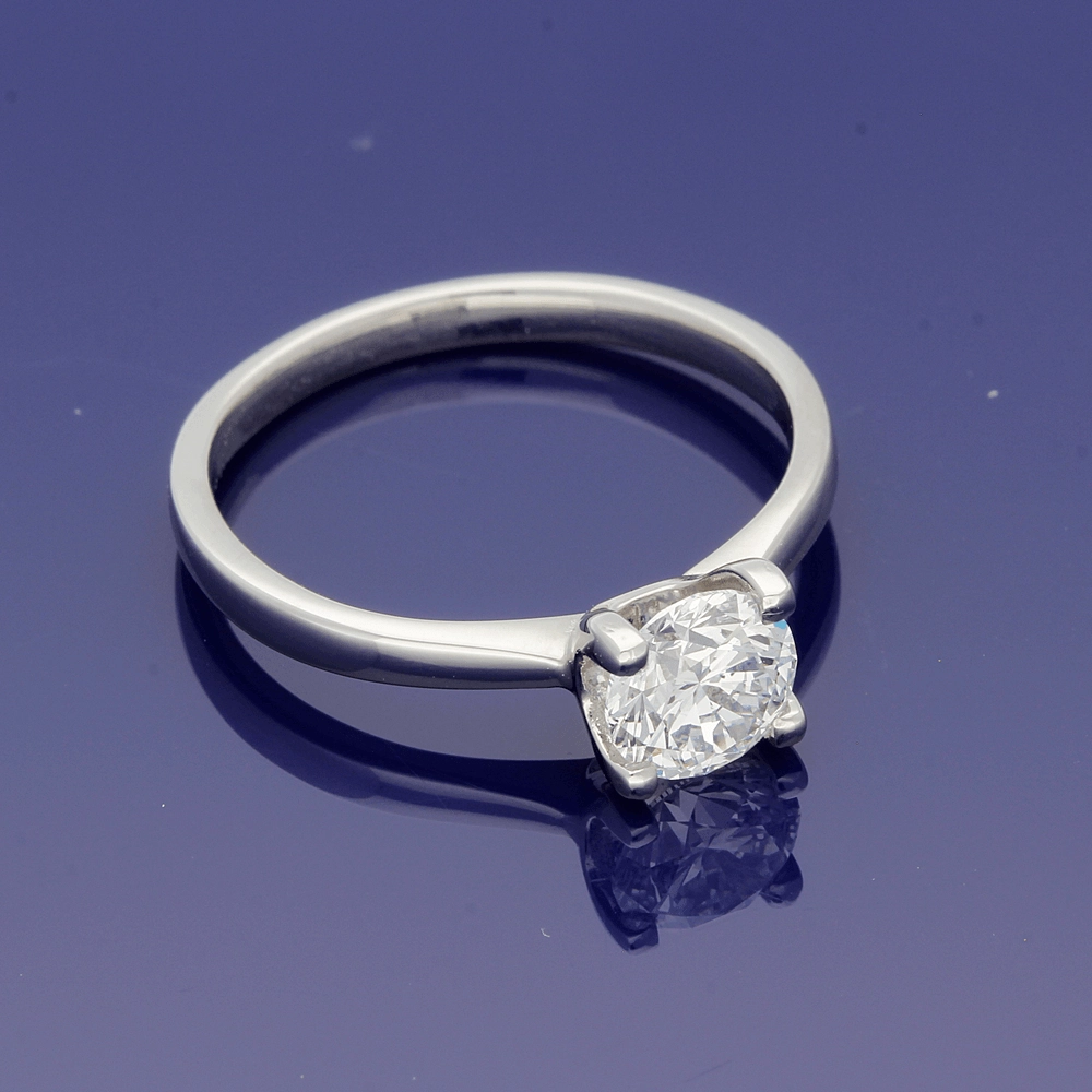 Platinum 0.90ct Certificated Round Brilliant Cut Diamond Solitaire Ring