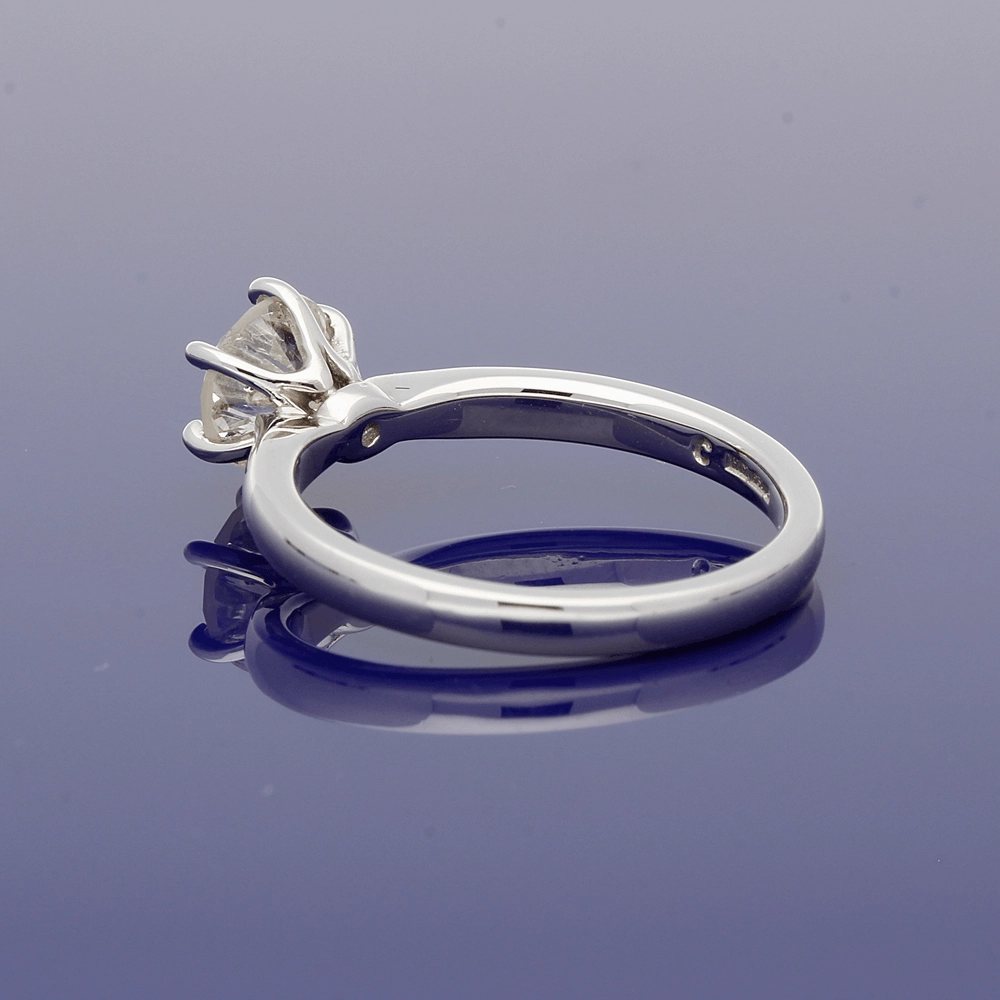 Platinum 1.17ct Round Brilliant Cut Diamond Solitaire Engagement Ring