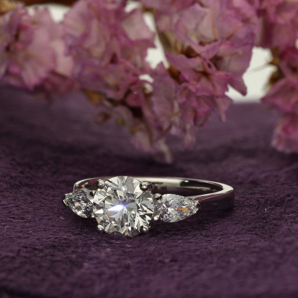 Platinum 1.93ct Laboratory-Grown  Diamond Trilogy Ring