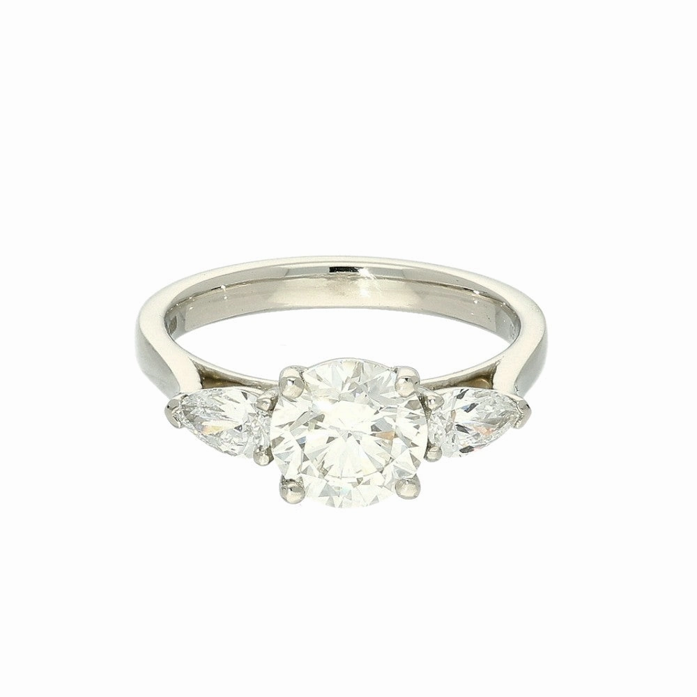 Platinum 1.93ct Laboratory-Grown  Diamond Trilogy Ring