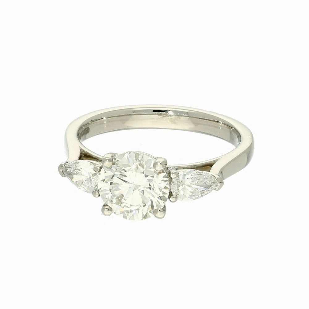 Platinum 1.93ct Laboratory-Grown  Diamond Trilogy Ring