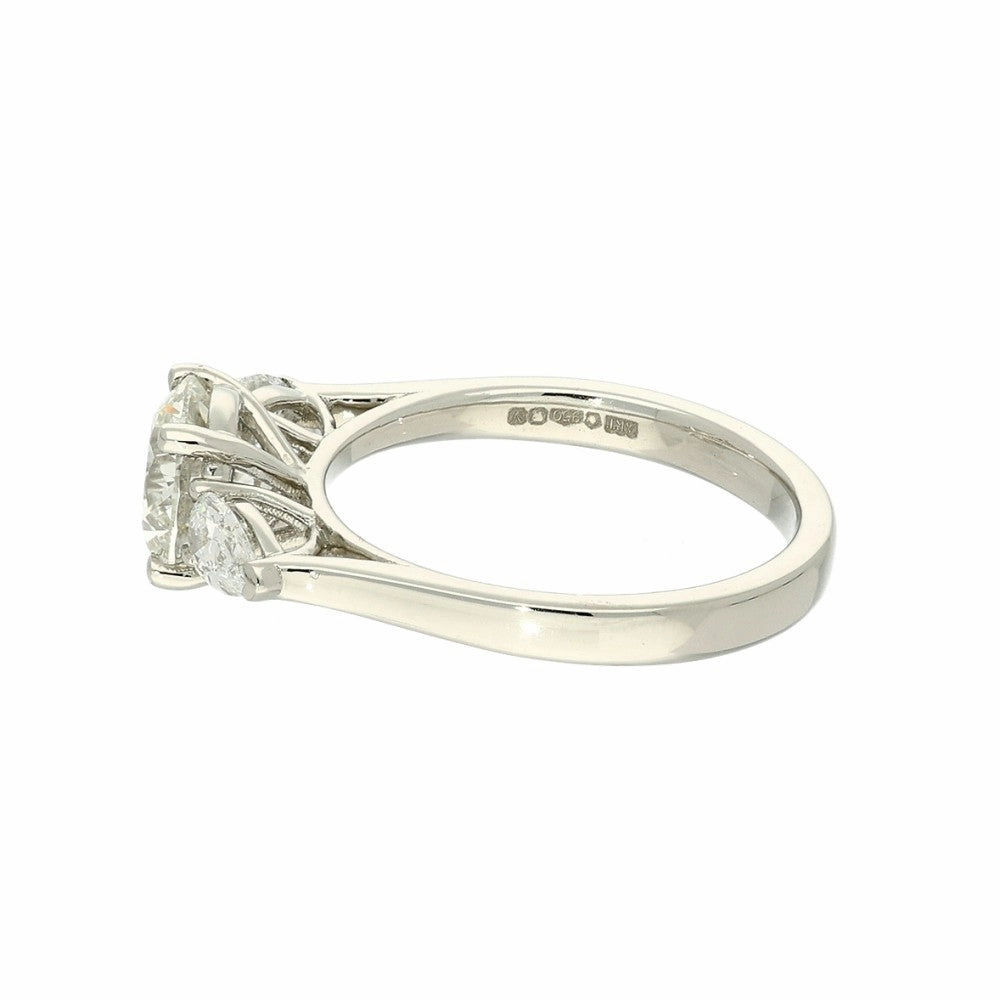 Platinum 1.93ct Laboratory-Grown  Diamond Trilogy Ring