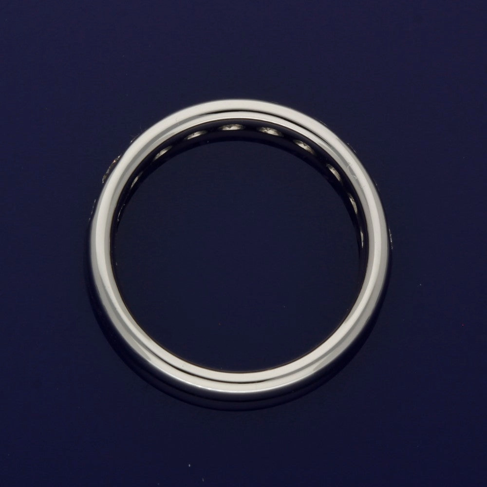 Platinum 1ct Diamond Half Eternity Ring - 4mm