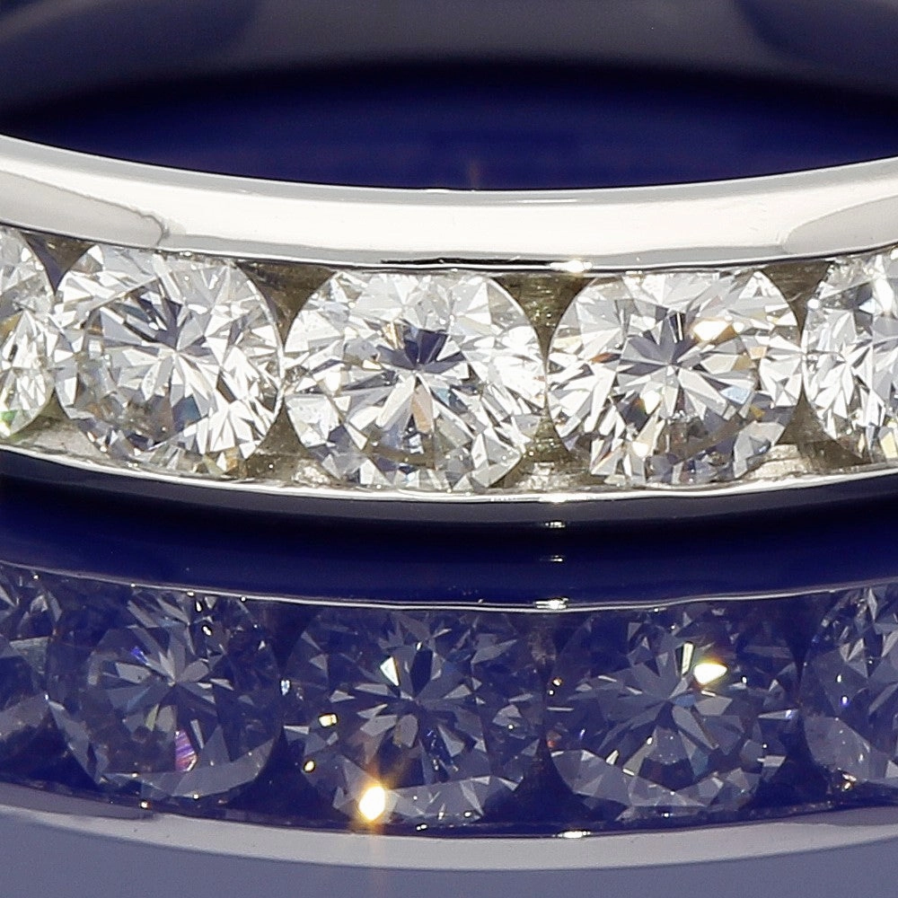 Platinum 1ct Diamond Half Eternity Ring - 4mm