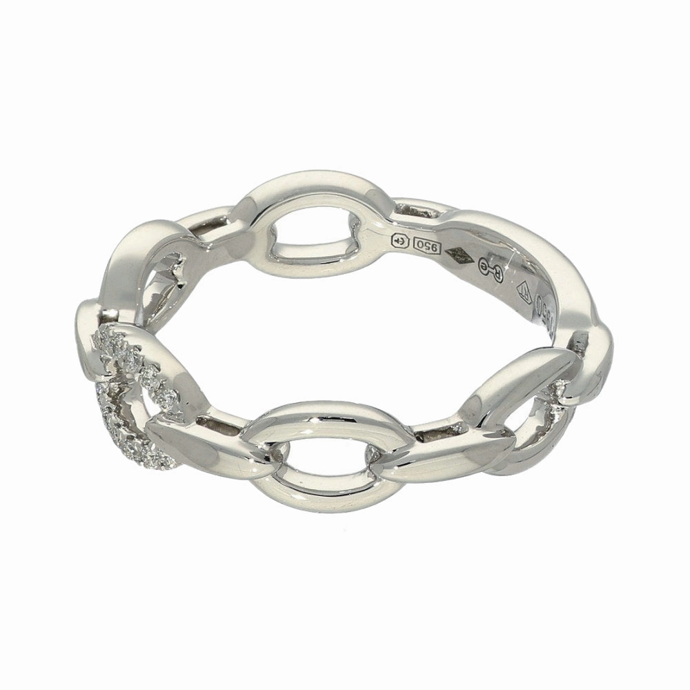 Platinum & Diamond Oval Chain Link Eternity Ring