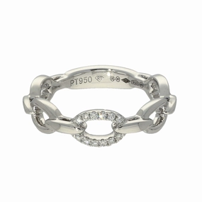 Platinum & Diamond Oval Chain Link Eternity Ring