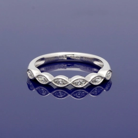 Platinum & Marquise Diamond Half Eternity Ring