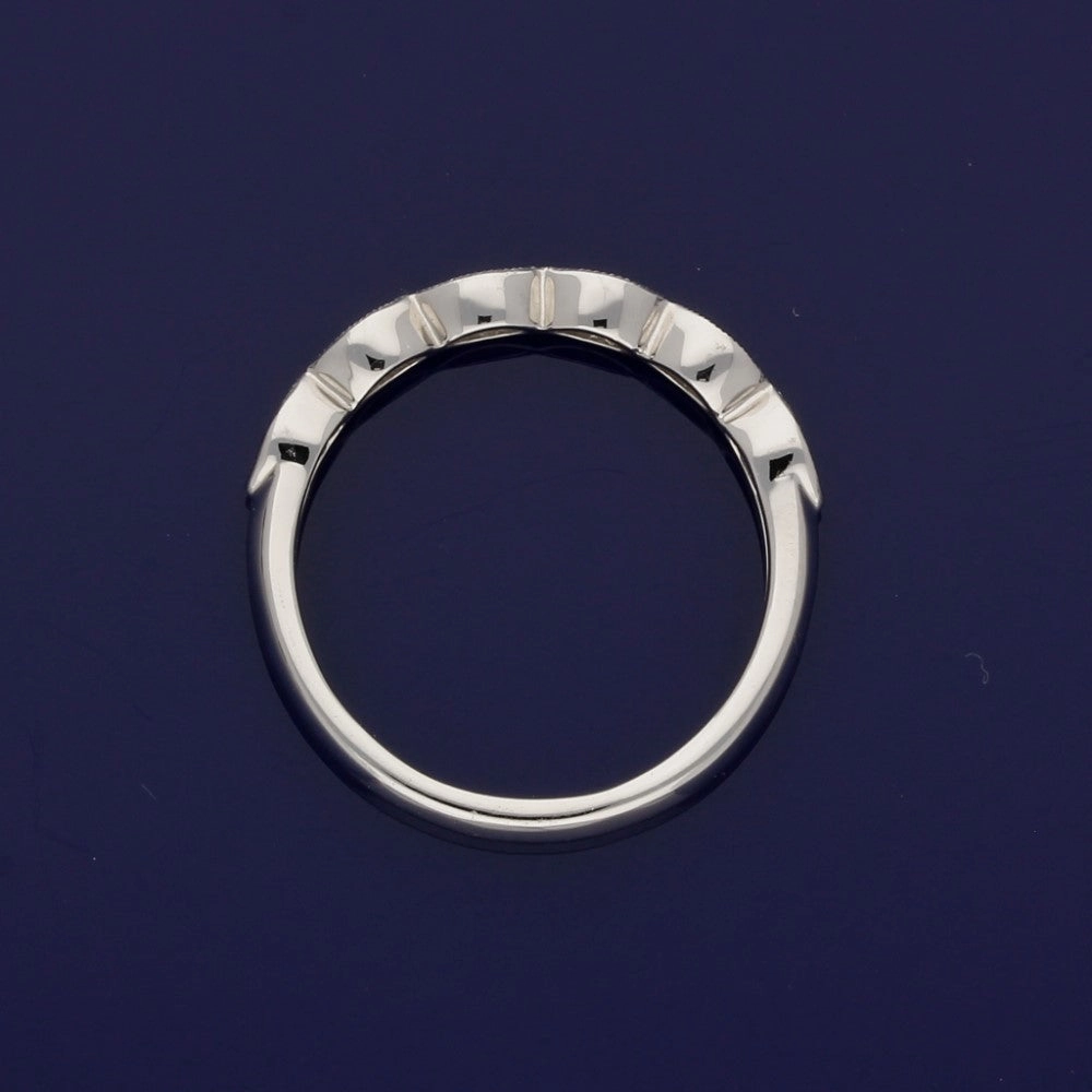 Platinum & Marquise Diamond Half Eternity Ring