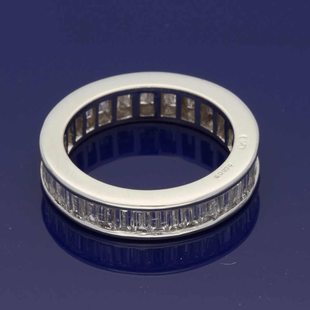 Platinum Baguette Cut Diamond Full Eternity Ring