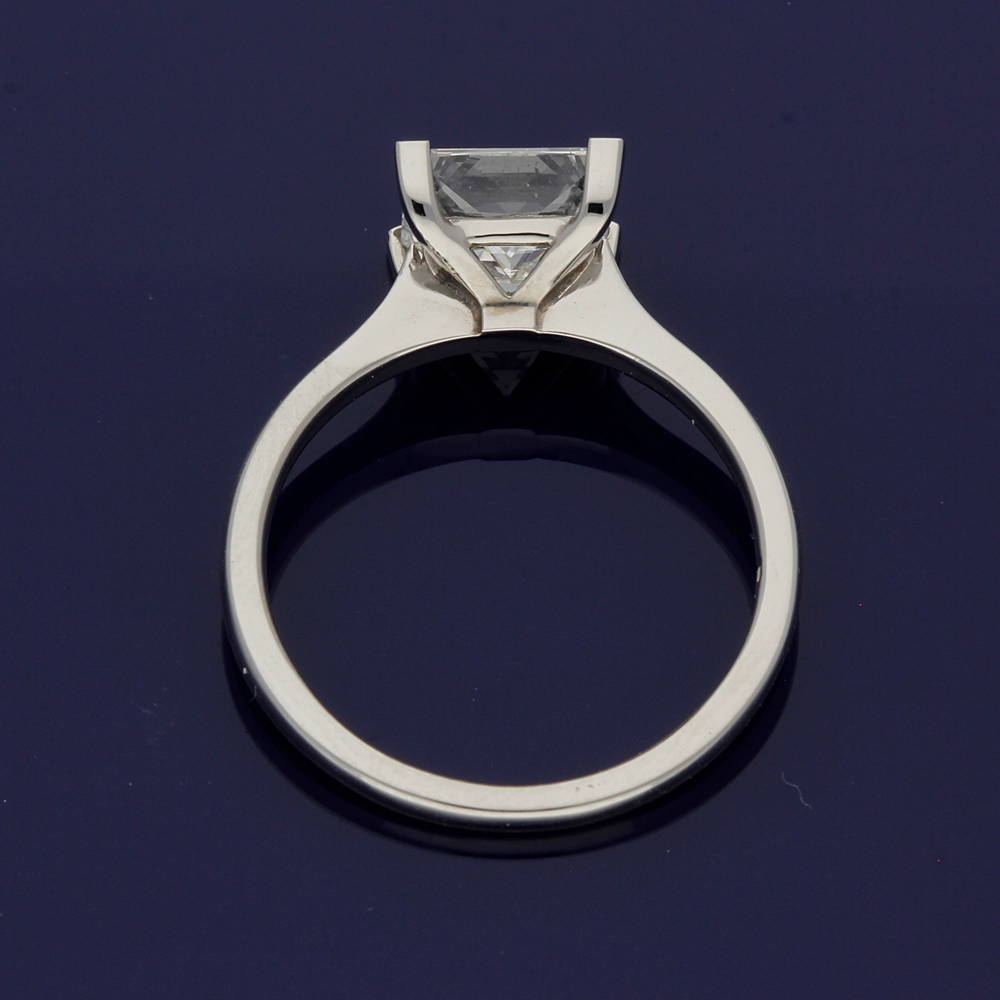 Platinum Certificated 2.05ct Princess Cut Diamond Solitaire Engagement Ring