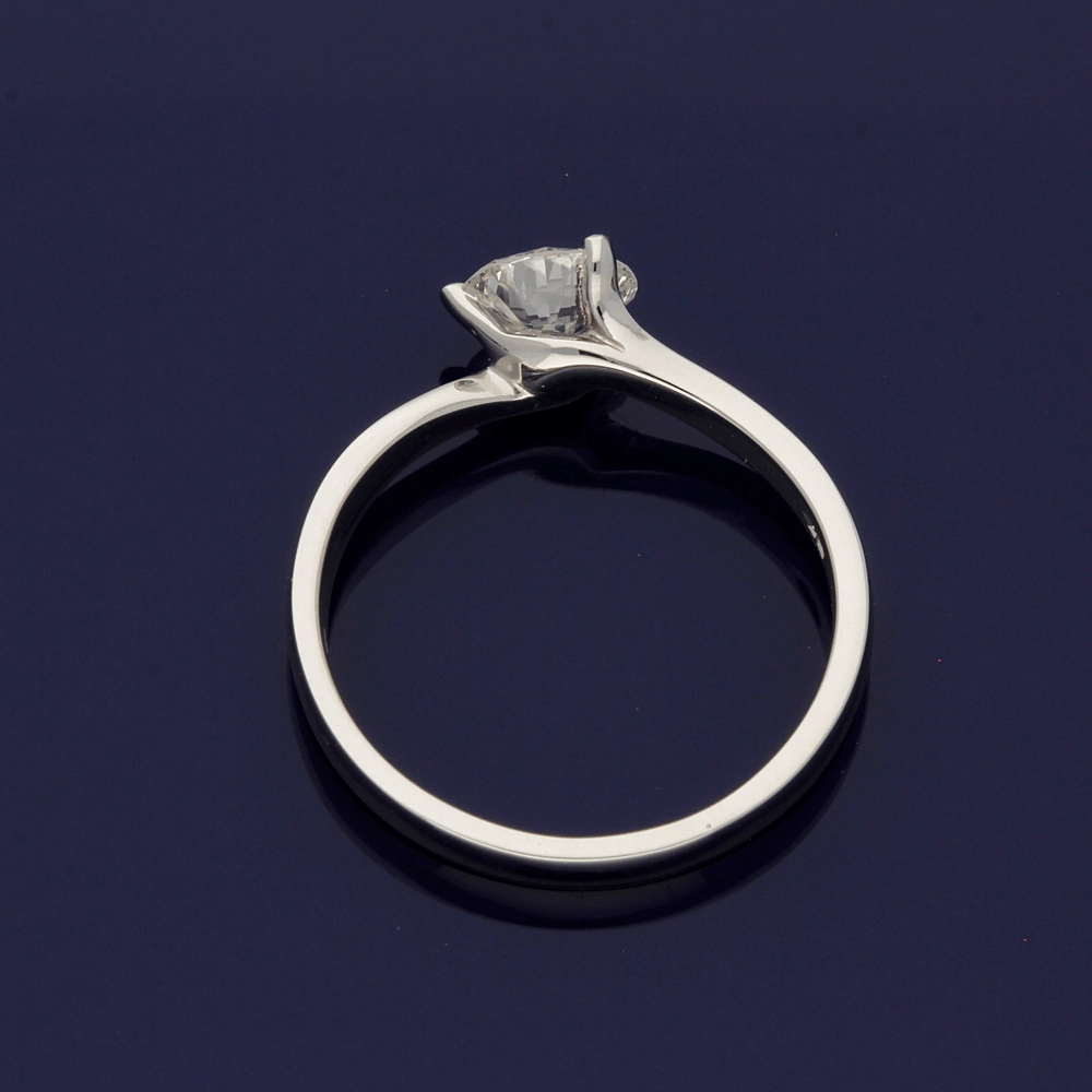 Platinum Diamond 0.70ct Solitaire Twist Ring