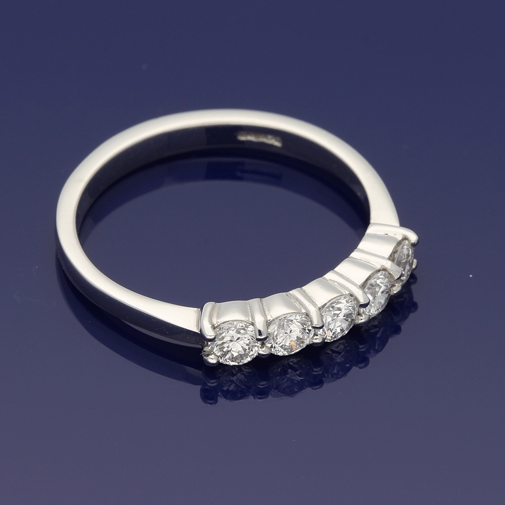 Platinum Diamond 5-Stone Eternity Style Ring