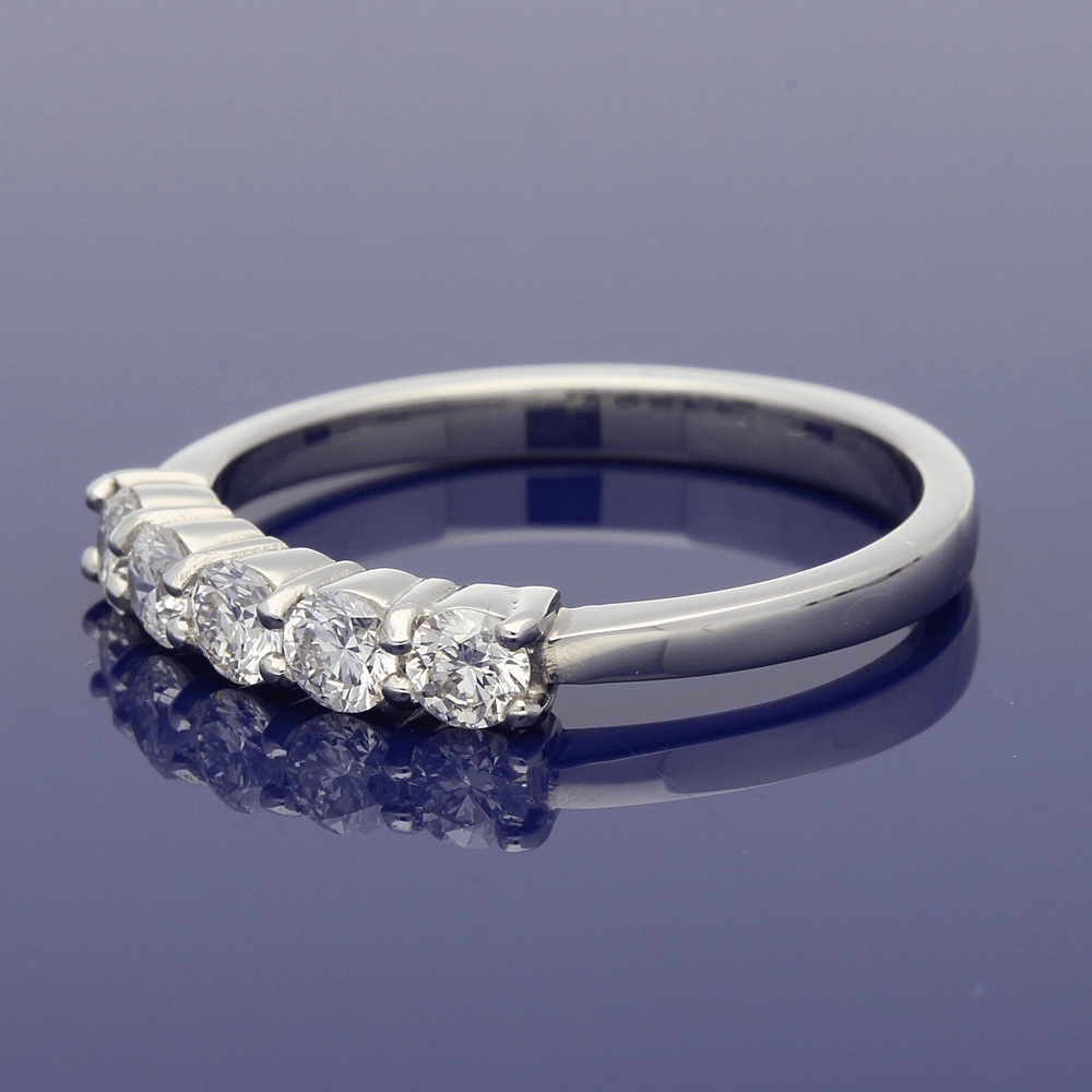 Platinum Diamond 5-Stone Eternity Style Ring