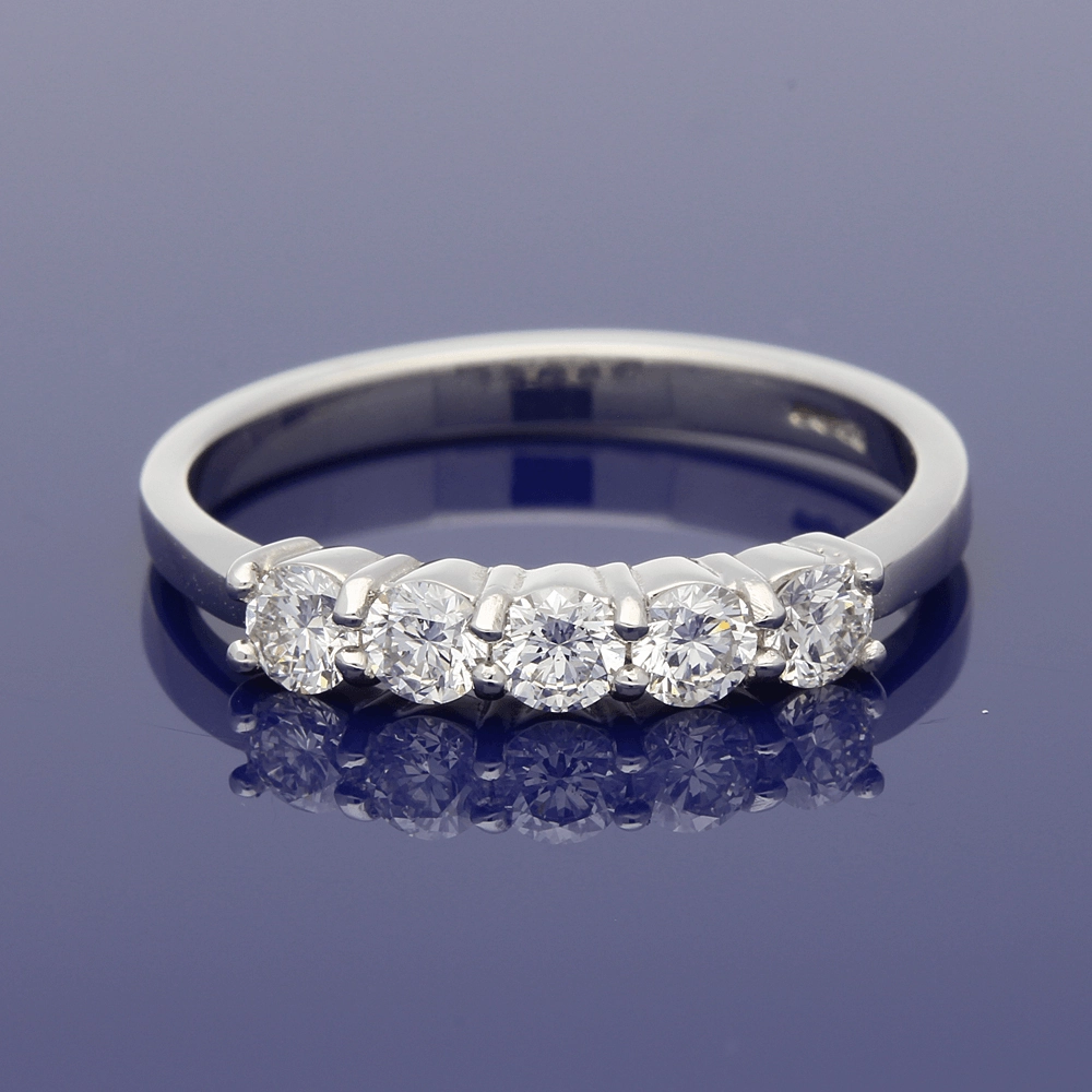 Platinum Diamond 5-Stone Eternity Style Ring