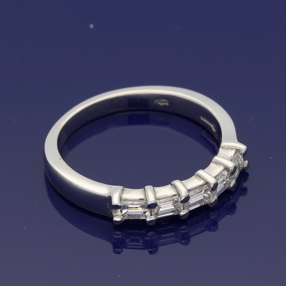 Platinum Diamond Baguette 5-Stone Ring