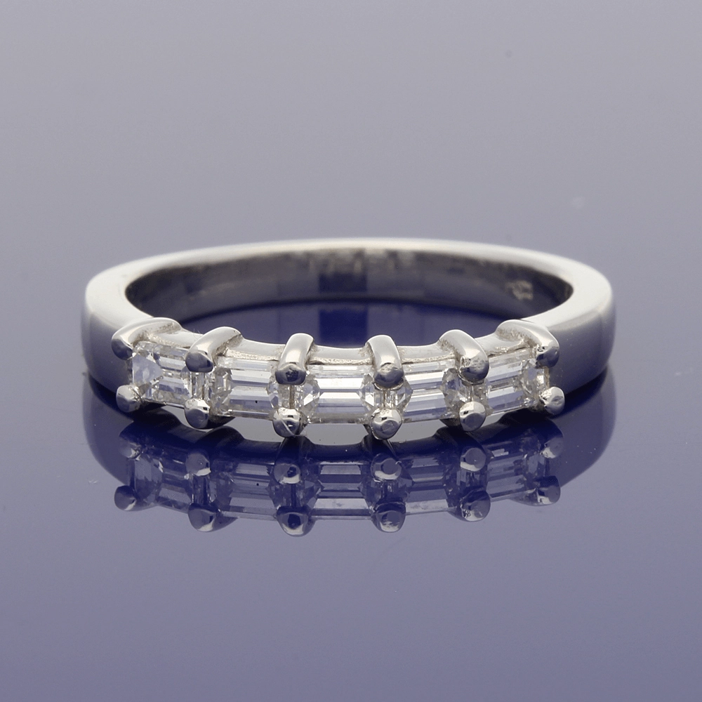Platinum Diamond Baguette 5-Stone Ring