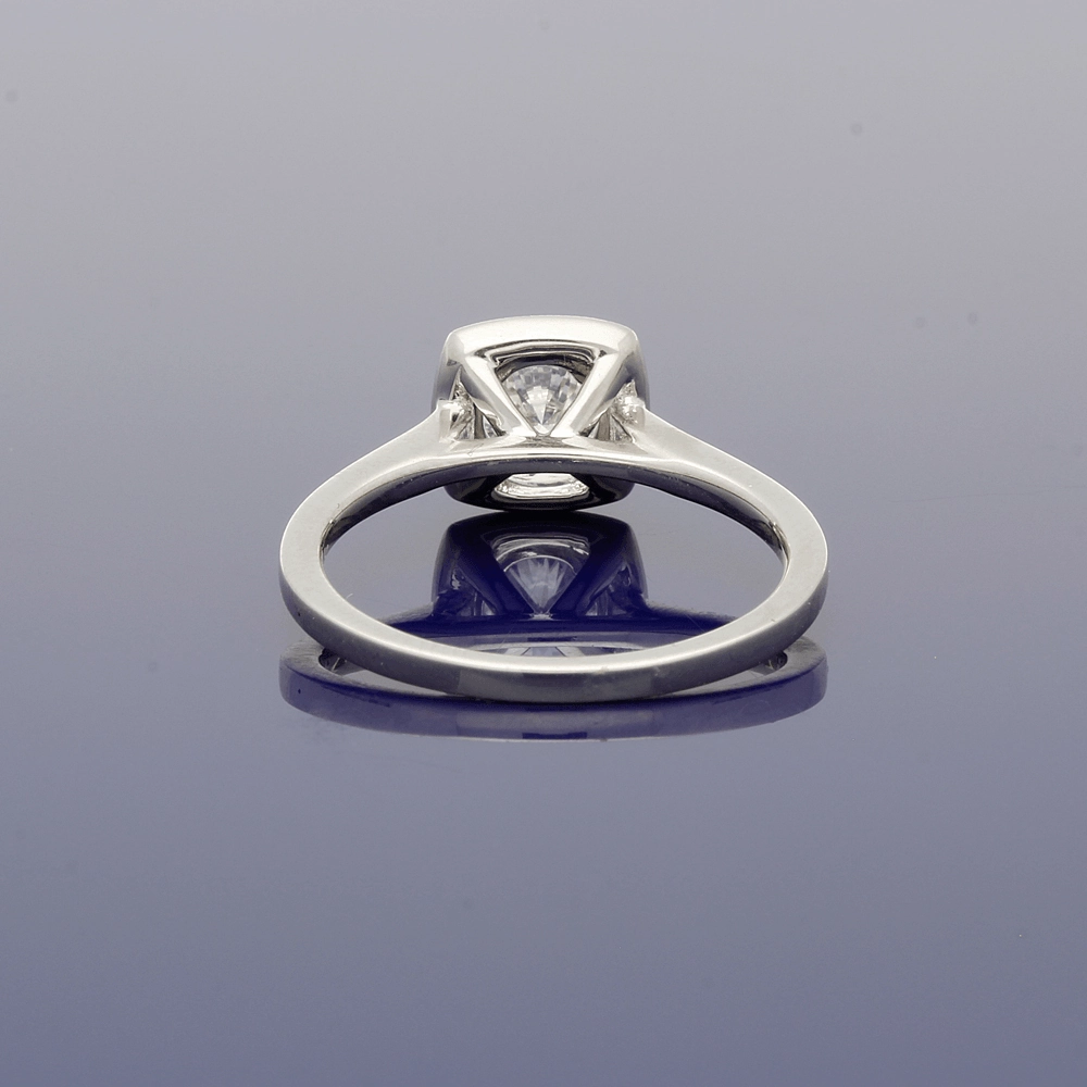 Platinum Diamond Halo Cluster Ring