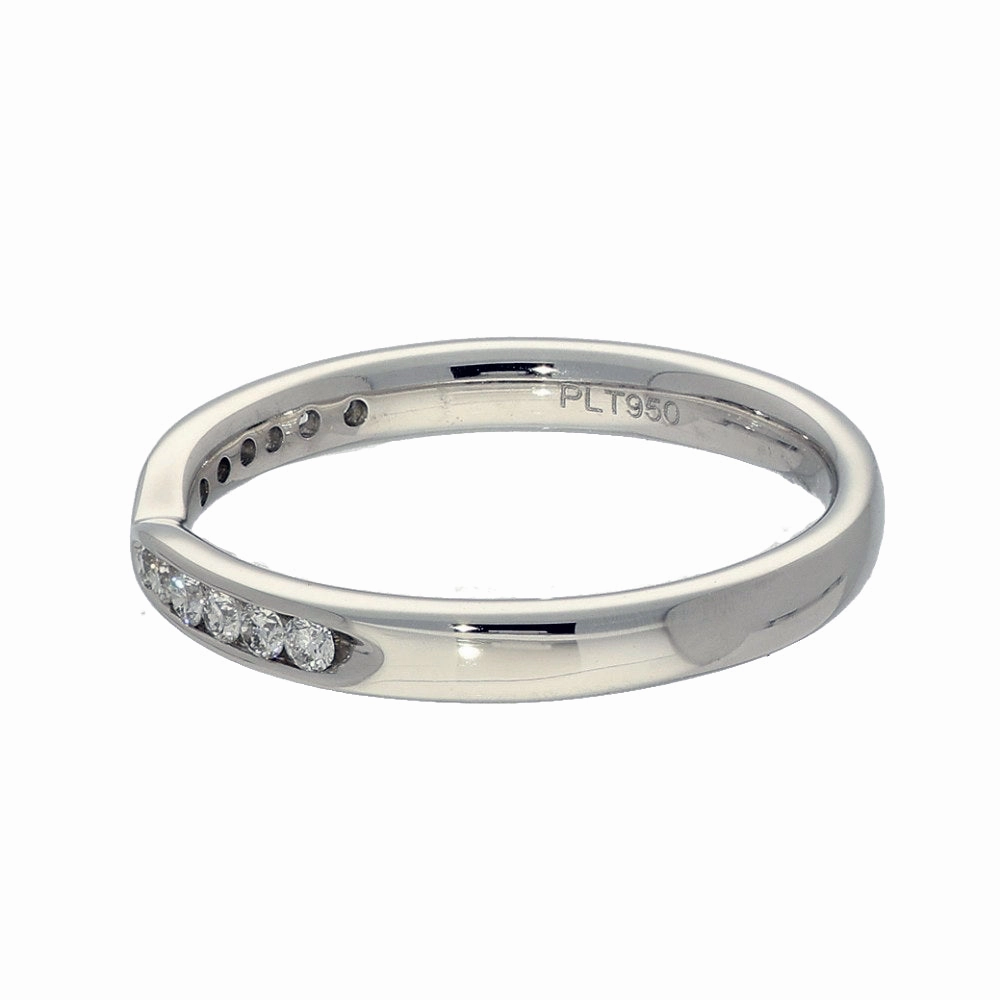 Platinum Diamond Shaped Half Eternity Ring